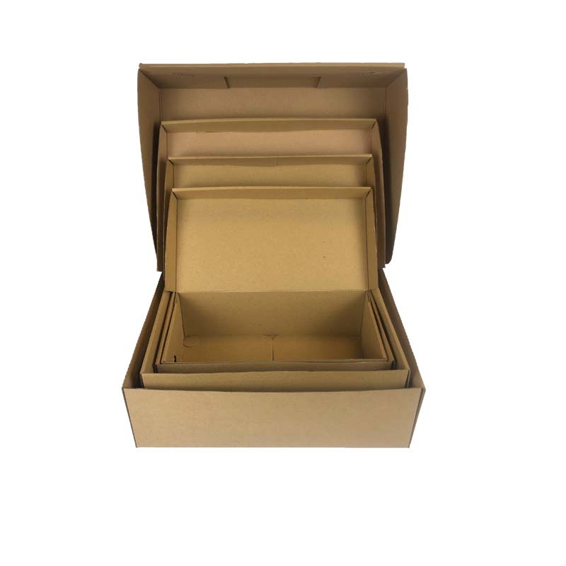Matt Varnish Brown Parcel Box , FSC CMYK Custom Printed Apparel Boxes