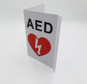 Quality Plastic AED Wall Sign V Shape For Outdoor Smart First Aid Station wholesale
