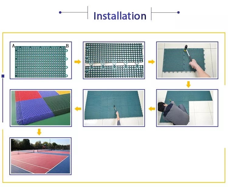 Modern Interlocking PP Flooring Indoor Sports Plastic Floor Mats