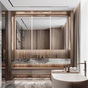 Quality ISO9001 Bathroom Vanity Cabinets Wall Mounted Bathroom Sink Cabinet wholesale
