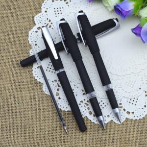 Gel pen,Promotional gel-ink pen with cap,black rubber gel-ink pen with eraser