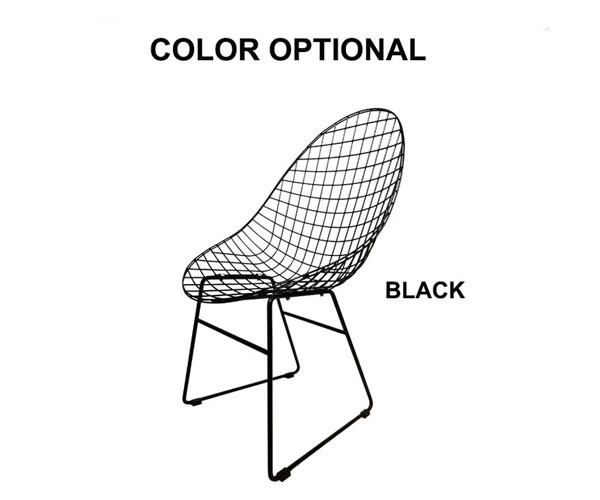 Steel Metal Frame Dining Chair With Gold Legs Outdoor Leisure Seating 55x58x93.5cm
