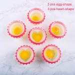 6Pcs Egg Cooker Silicone Household Products Hard Boiled Egg Silicone Cups