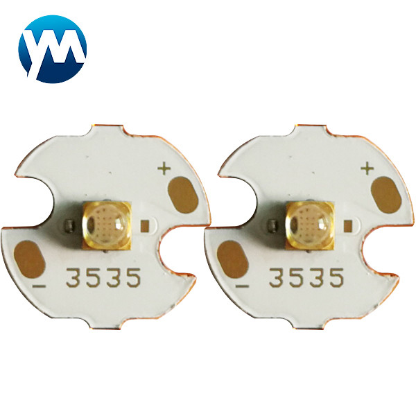 UV LED SMD 3W LED Quarz Chip 16mm Copper Plate For UV LED Curing