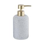 Blue Terrazzo Bathroom Accessories OEM Round Shape With Mat Gold Parts