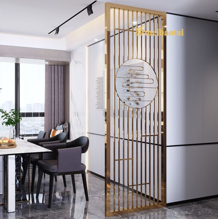 304 Stainless Steel Room Divider , 3048mm Metal Partition For Living Room