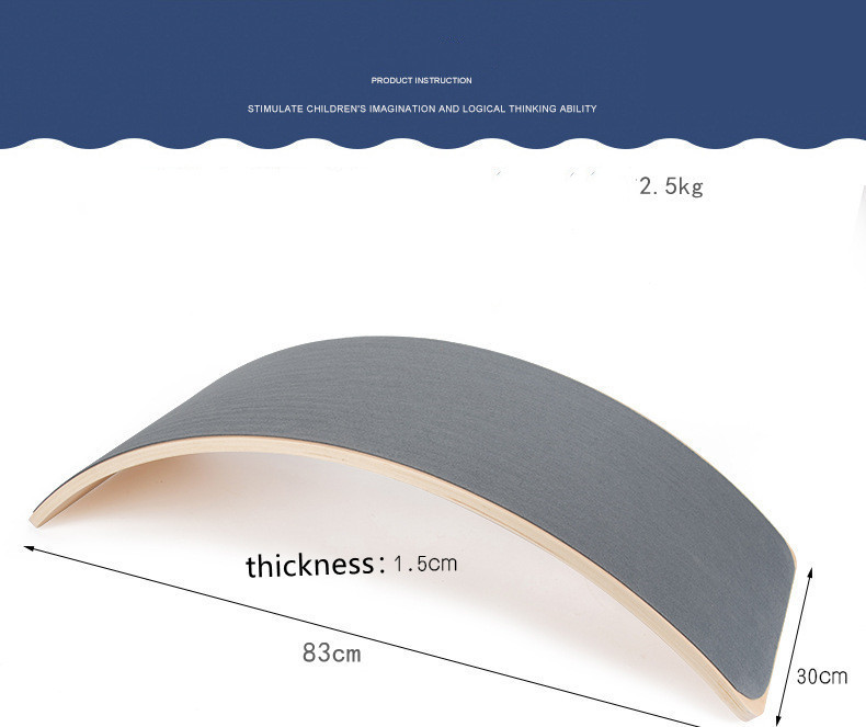 Kids Curved Wooden Balance Board For Sensory Training