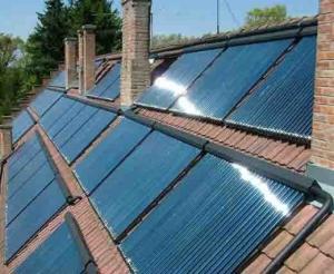 Quality 25% More Energy Output Concentrating Roof Mounted Vacuum Tube Solar Thermal Collector wholesale