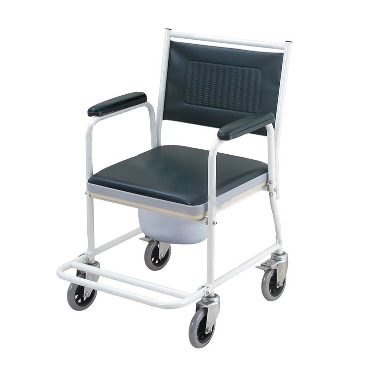 Transfer Portable Folding Commode Shower Wheelchair Load 100Kg
