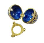 Enameled Easter Egg Jewelry Box Sparkling Rhinestones Trinket Holder Box Jewelry