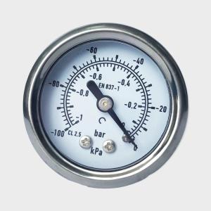 Quality 40mm Stainless Steel Case Fillable Glycerin Pressure Gauge For Vacuum Pump wholesale