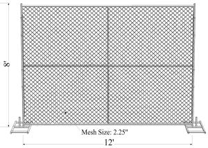 Quality temporary chain link fence for sale 8'x12' wholesale
