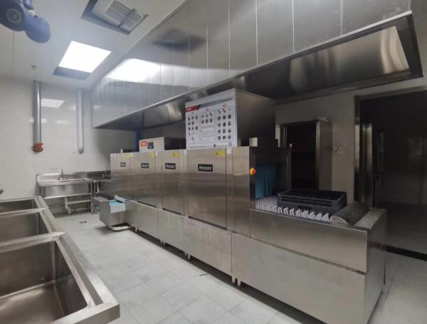 400L/H 380V Rack Conveyor Dishwasher Dishwashing Equipment 55-95 Temperature