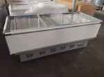 Horizontal island cabinet commercial direct cooling refrigeration and freeze