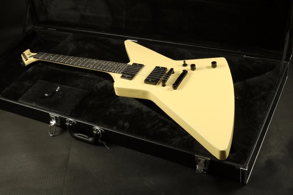 Top Quality ESPS Explorer Electric Guitar Cream Color Fingerboard Inlay Black Hardware EMG Pickups