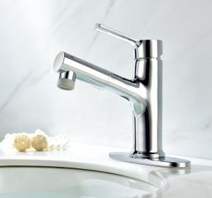 Quality Brushed Nickel Surface Stainless Steel Basin Faucet Not Easy To Rust For Hotel wholesale
