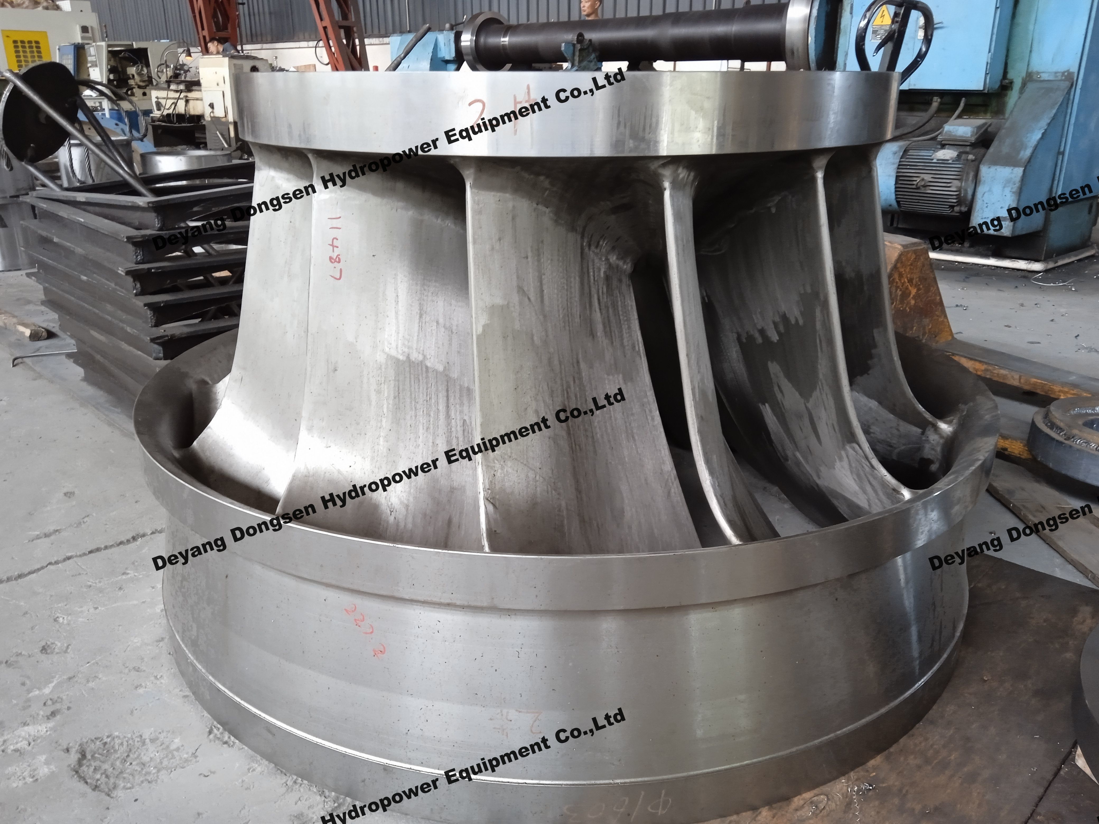 Custom Stainless Steel Hydro Turbine Runner Blades Adjustable Angle And Speed