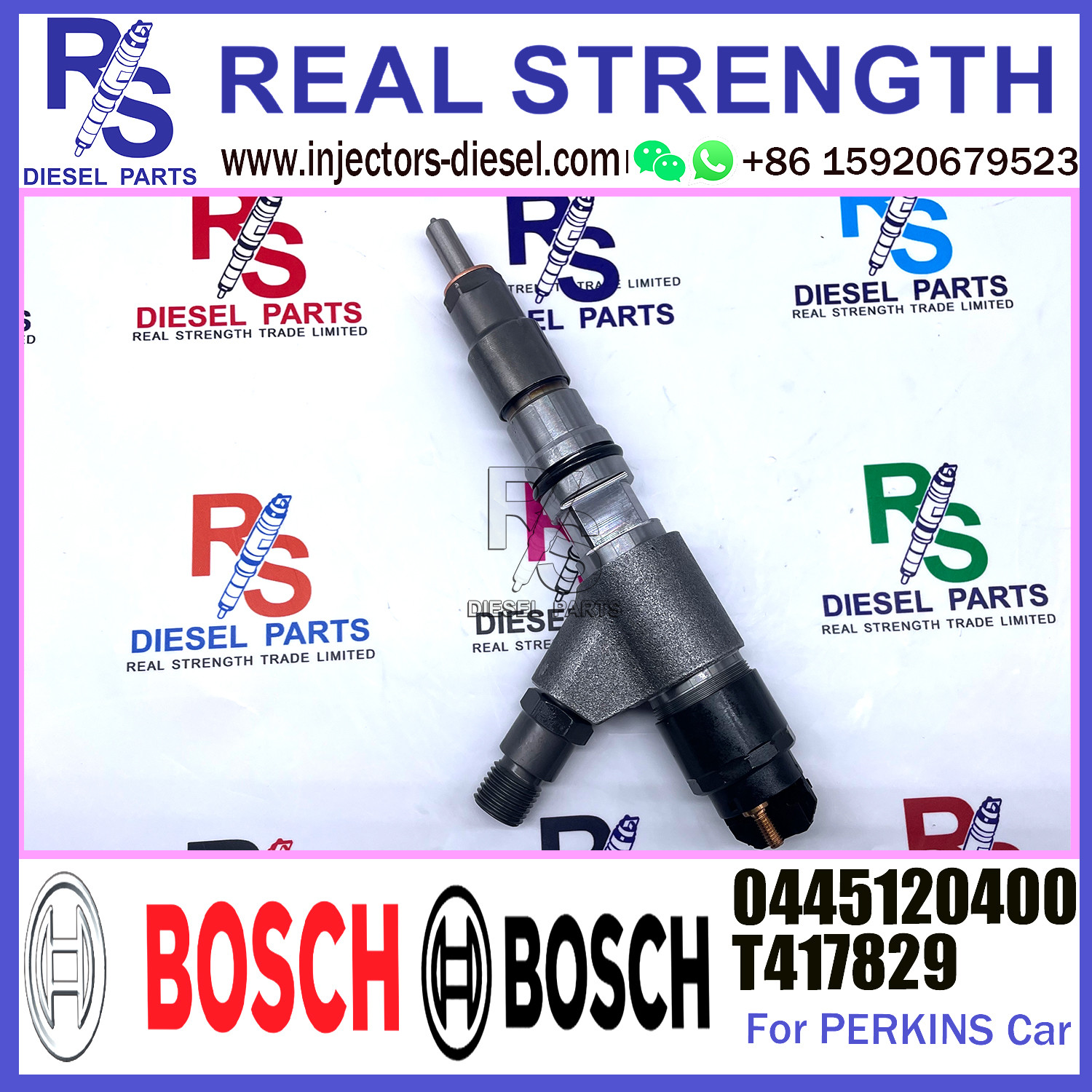 4493315 0445120400 Diesel Fuel Injector T417829 0445120399 For CAT C7.1 Engine Perkins