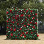 Simulated Green Plants 3D Cloth Flower Wall for Outdoor Wedding Car Decoration
