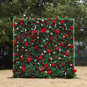 Quality Simulated Green Plants 3D Cloth Flower Wall for Outdoor Wedding Car Decoration and Corsage wholesale