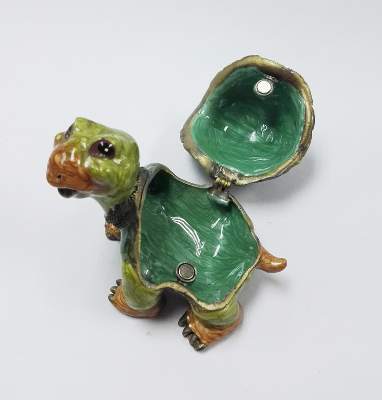 turtle shaped trinket box fashion metal jewelry box wedding trinket boxes