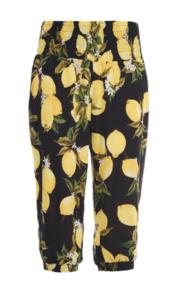 Quality Adult Summer Womens Leisure Shorts Lemon Printed Woven Fabric Custom Logo wholesale