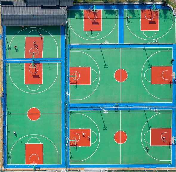 Multi Pattern Breathable Polyurethane Sports Flooring Harmless