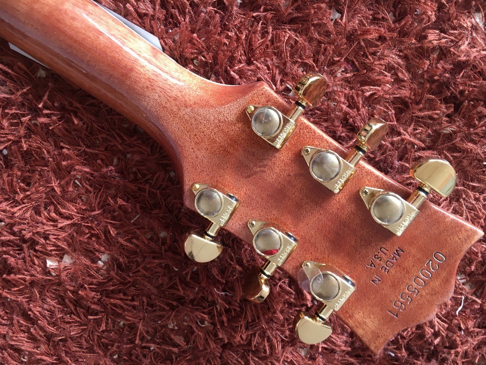 Custom guitar shop LP custom guitar Natural quilted body Ebony fingerboard Golden hardwares