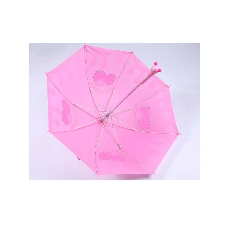 Windproof Pongee Kids Compact Umbrella 19''*8K With Anti Drip Plastic Cover