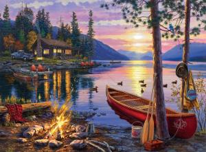 Quality ODM Giant Floor Darrell Bush Canoe Lake Paper Jigsaw Puzzle 1000 Piece wholesale