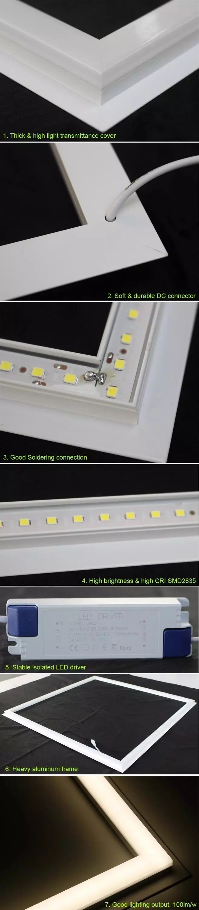 Energy Saving RGB LED Panel Light AC85-265V For Office Conference Room