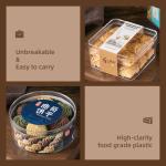 PET Plastic Tiramisu Dessert Cupcake Packing Box With Lid