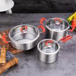 New Arrival Kitchen Cooking Pot Set Stainless Steel Soup Pot Set Cooking