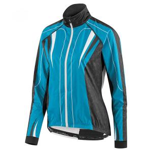 Quality Blue Reflective Stripe Antibacterial Thermal Bike Jacket wholesale