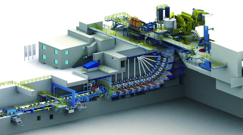 2 Strand Steel Billet Continuous Casting System Curved Spray Ccm 2 Mill