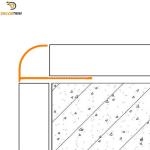 Round Open Shape Edge Metal Tile Trim Aluminum Polish Champagne Color