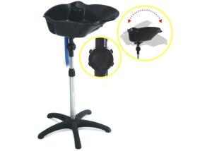 Quality Black Hair Stylist Rolling Cart / Plastics Hairdressing Trolleys On Wheels wholesale