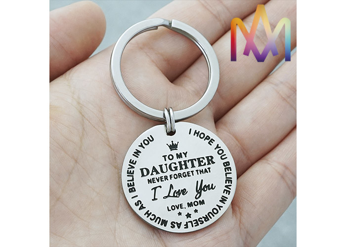 Inspirational Kaychain Gift Custom Shaped Keychains Stainless Steel free engraving