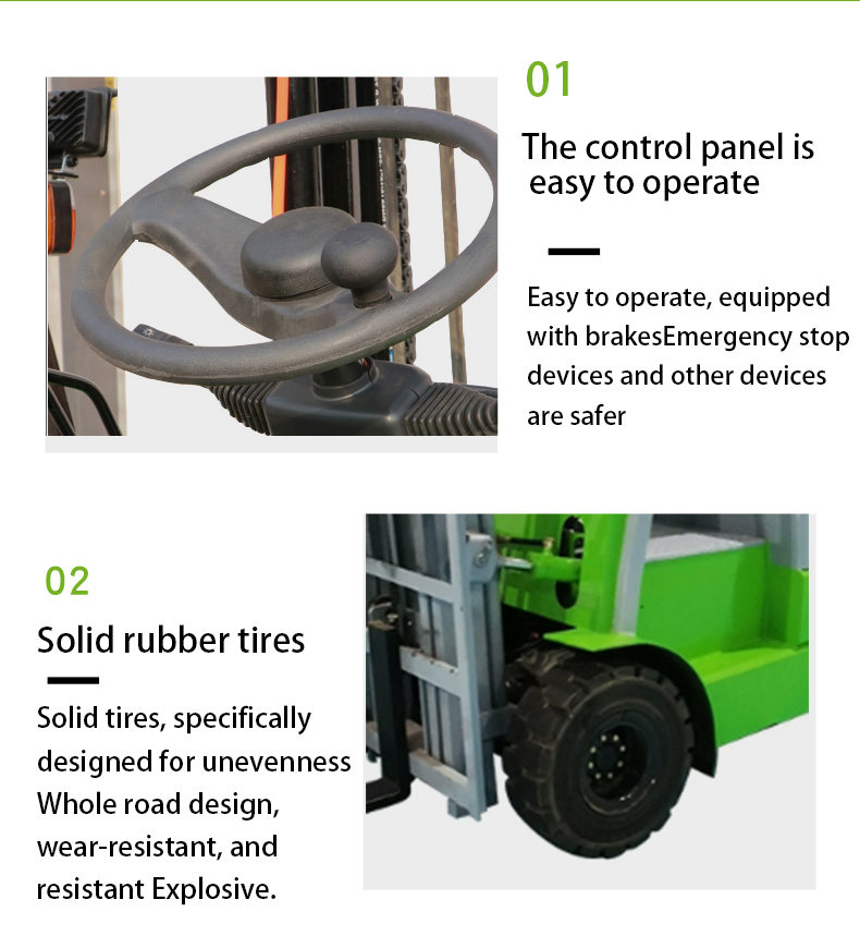 Big Tyres And Customized 1.5 Ton Electric Forklift For Hot Solutions Sit Down Electric Forklift
