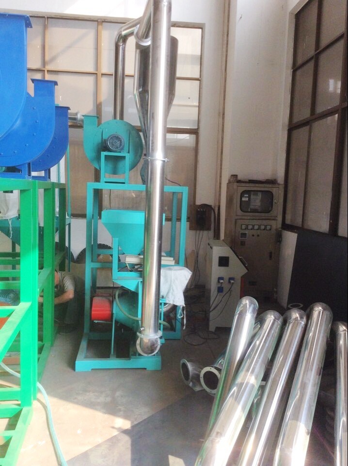 Wind Conveying Wood Grinder Machine , 320KG / H Wood Powder Machine 3700rpm
