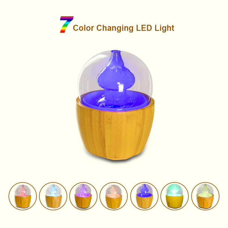 Whisper - Quiet Real Wood Base Glass Ultrasonic Diffuser