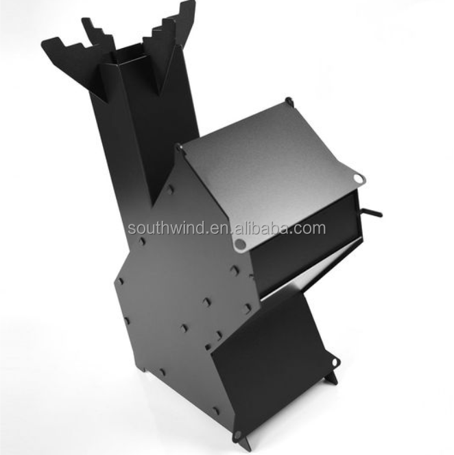 Custom Flat Pack Stainless Steel Wood Burning Camping Stove for Outdoor Activities
