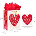 Valentine's Day Bouquet Hand Length Handle Red Shopping Paper Bags from 2024