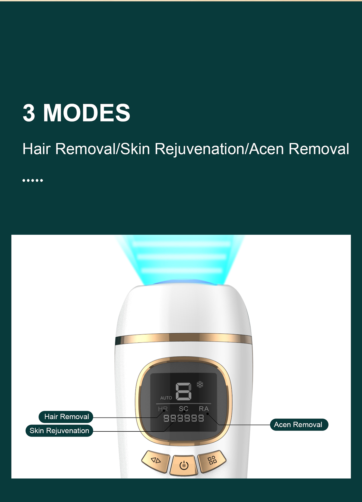 Freezing Point Laser IPL Hair Removal Epilator 990000 Flashes Home Use Portable Ice Cool Painless Hair Remove Device Dep