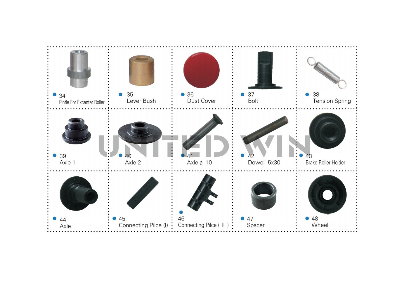 Circular Loom Spare Parts Lever Stand Set Roller Holder
