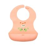 Pink Animal Silicone Baby Bibs Lightweight For 6 - 36 Months Unisex Babies
