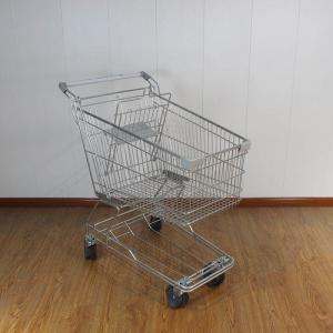 Quality 125L Retail High Capacity Escalator Asian Type Steel Metal Shopping Trolley wholesale