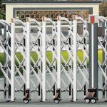 Aluminum Welded Portable Road Electric Retractable Door Automatic Outdoor Gate