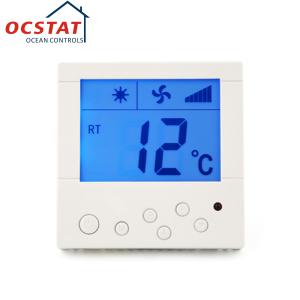 Quality 230VAC Fireproof ABS Fan Coil Thermostat 1℃ Accuracy wholesale