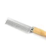 Aluminum Horse Grooming Comb Horse hair Cleaning Tool With Wood Handle